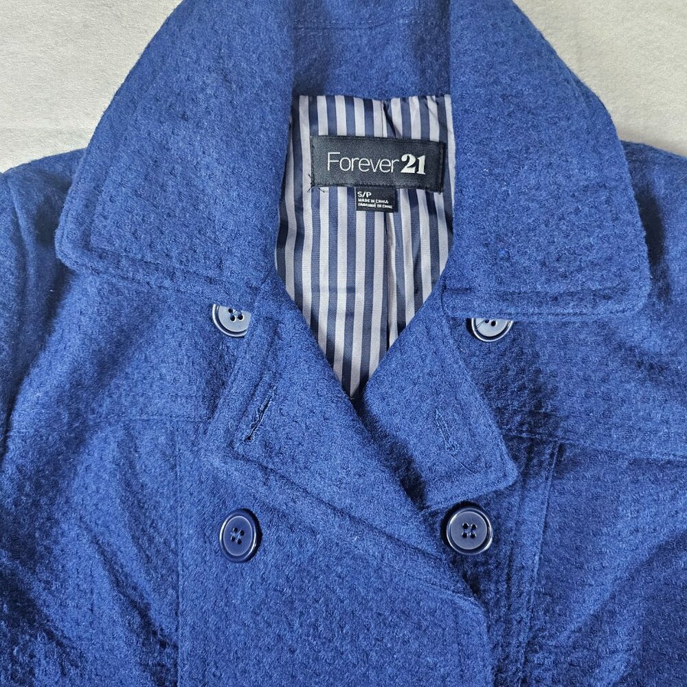 Forever 21 Brand Blue Peacoat Women's Size Small - Picture 6 of 8